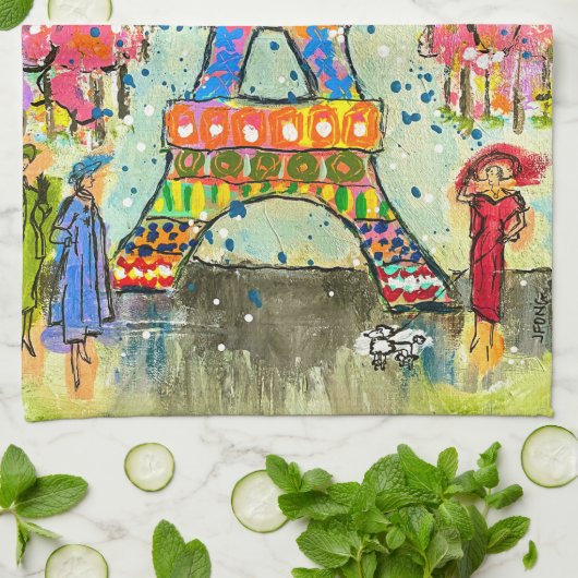 "Bonjour" Kitchen Towel Theedoek (Gevouwen)