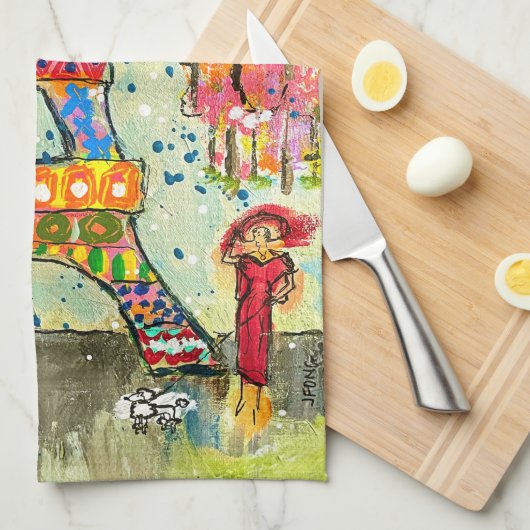 "Bonjour" Kitchen Towel Theedoek (Quarter Fold)