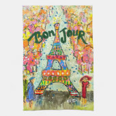 "Bonjour" Kitchen Towel Theedoek (Verticaal)