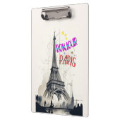Bonjour Kleurrijke Parijs Klembord (Links)