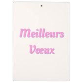 Bonjour Kleurrijke Parijs Klembord (Achterkant)