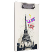 Bonjour Kleurrijke Parijs Klembord (Rechts)