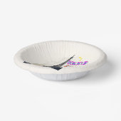 Bonjour Kleurrijke Parijs Papieren Kommen (Gebogen)