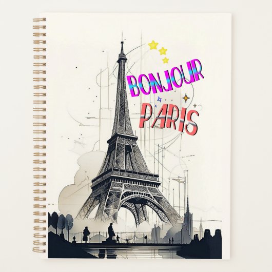 Bonjour Kleurrijke Parijs Planner (Voorkant)