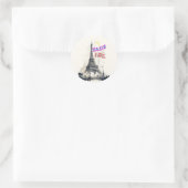 Bonjour Kleurrijke Parijs Ronde Sticker (Tas)