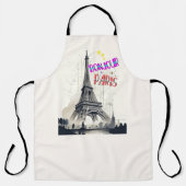 Bonjour Kleurrijke Parijs Schort (Voorkant)