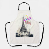 Bonjour Kleurrijke Parijs Schort (Voorkant)