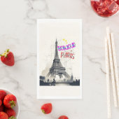 Bonjour Kleurrijke Parijs Servet (Insitu)