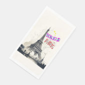 Bonjour Kleurrijke Parijs Servet (Hoek)