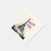 Bonjour Kleurrijke Parijs Servet (Hoek)