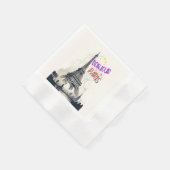 Bonjour Kleurrijke Parijs Servet (Hoek)