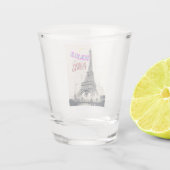 Bonjour Kleurrijke Parijs Shot Glas (Achterkant)