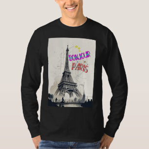 Bonjour Kleurrijke Parijs T-shirt