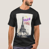 Bonjour Kleurrijke Parijs T-shirt (Voorkant)