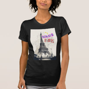 Bonjour Kleurrijke Parijs T-shirt