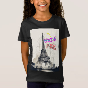 Bonjour Kleurrijke Parijs T-shirt