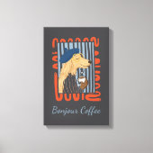 Bonjour Koffie Canvas Afdruk (Voorkant)