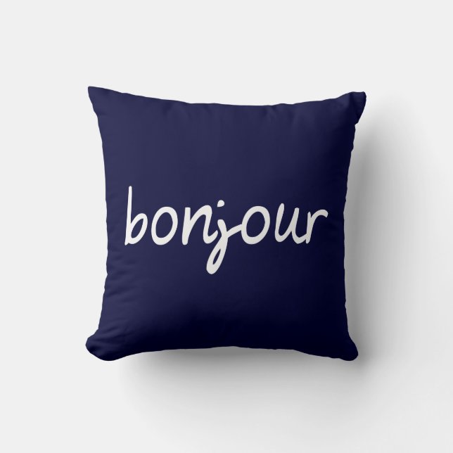 Bonjour. Kussen (Voorkant)