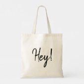 Bonjour! | Modern Script French Hello Design Tote Bag (Achterkant)