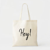 Bonjour! | Modern Script French Hello Design Tote Bag (Voorkant)