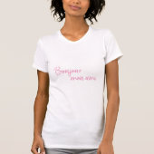 Bonjour Mon Ami (Frans) roze tekst T-shirt (Voorkant)