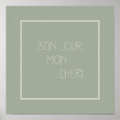 Bonjour Mon Chéri - Hallo Darling - Franse groet Poster (Voorkant)
