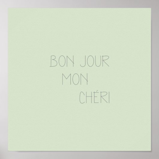 Bonjour Mon Chéri Poster (Voorkant)