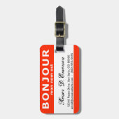 BONJOUR mon nom est Bagagelabel (Voorkant verticaal)