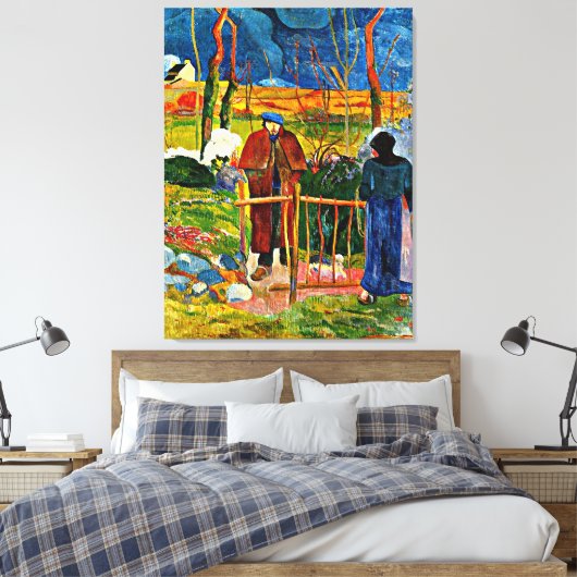 Bonjour, monsieur van Paul Gauguin Canvas Afdruk (Insitu (Slaapkamer))