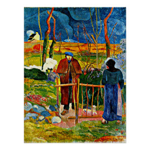 Bonjour, Monsieur van Paul Gauguin Perfect Poster