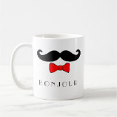 Bonjour Mustache en Red Bowtie Koffiemok (Links)
