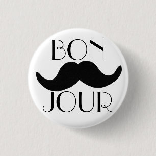 BONJOUR Mustache Ronde Button 3,2 Cm