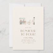 Bonjour naar vier Franse verjaardagsfeestjes Kaart (Voorkant)