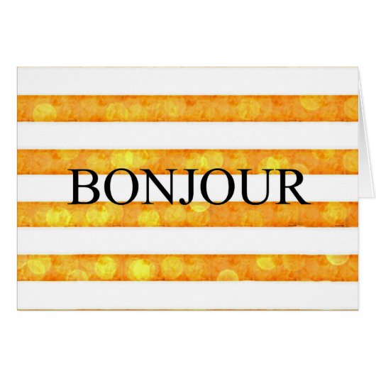 Bonjour Oranje Streep Bokeh (Voorkant Horizontaal)