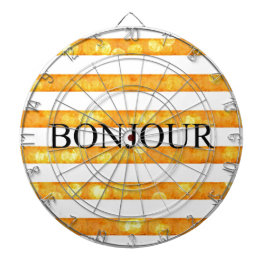 Bonjour Oranje streep Bokeh Dartbord