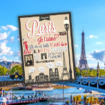 Bonjour Paris Briefkaart<br><div class="desc">Maak een reis langs de geheugenbaan met dit Bonjour Paris Briefkaart, zorgvuldig ontworpen door Mylini Design. Dit charmante briefkaart legt de tijdloze schoonheid en romance van Parijs vast in een prachtige retro-esthetiek. De voorkant van de kaart toont een prachtige weergave van de iconische Eiffeltoren, terwijl de achterkant voldoende ruimte heeft...</div>