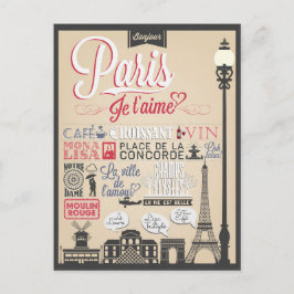 Bonjour Paris Briefkaart