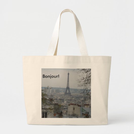 Bonjour Paris Canvas tas (Voorkant)