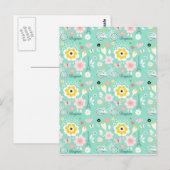 Bonjour Paris Eiffel Tower Design Briefkaart (Voorkant / Achterkant)