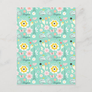 Bonjour Paris Eiffel Tower Design Briefkaart