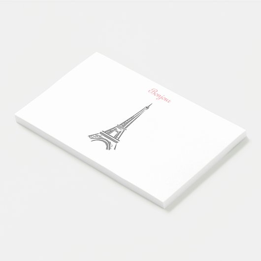Bonjour Paris Eiffel Tower Notes (Schuin)