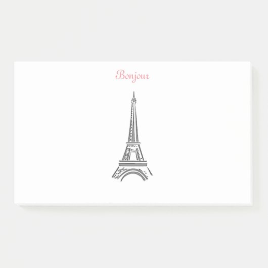 Bonjour Paris Eiffel Tower Notes (Voorkant)