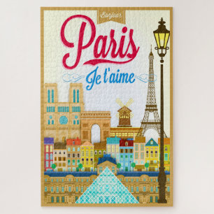 Bonjour Paris Je Taime Travel Legpuzzel
