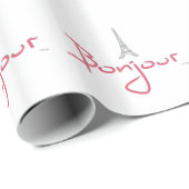 Bonjour Paris met Eiffeltoren Cadeaupapier (Rol Hoek)