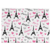 Bonjour Paris patrooncadeau Large Cadeautasje (Achterkant)