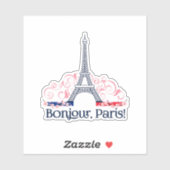 Bonjour Paris Schattige Parijse Design Sticker (Vel)