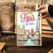  Bonjour Paris Travel Briefkaart