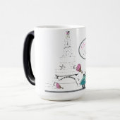 Bonjour Paris White, Eiffeltoren Magische Mok (Voorkant links)