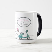 Bonjour Paris White, Eiffeltoren Magische Mok (Voorkant rechts)