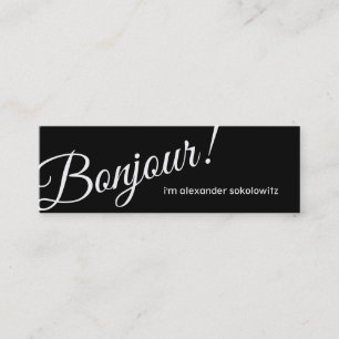 Bonjour. ProfielVisitekaartje Mini Visitekaartje